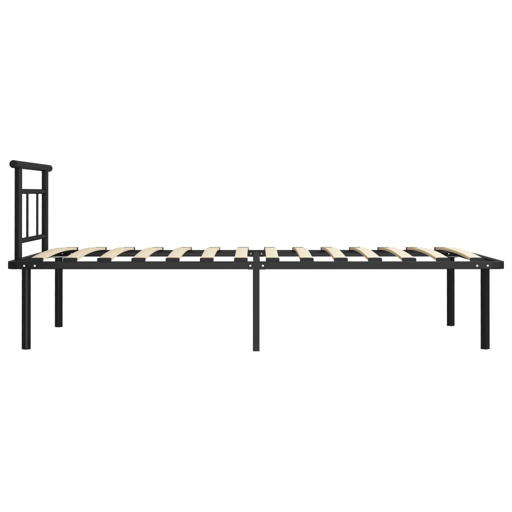 Okvir za krevet crni metalni 100 x 200 cm