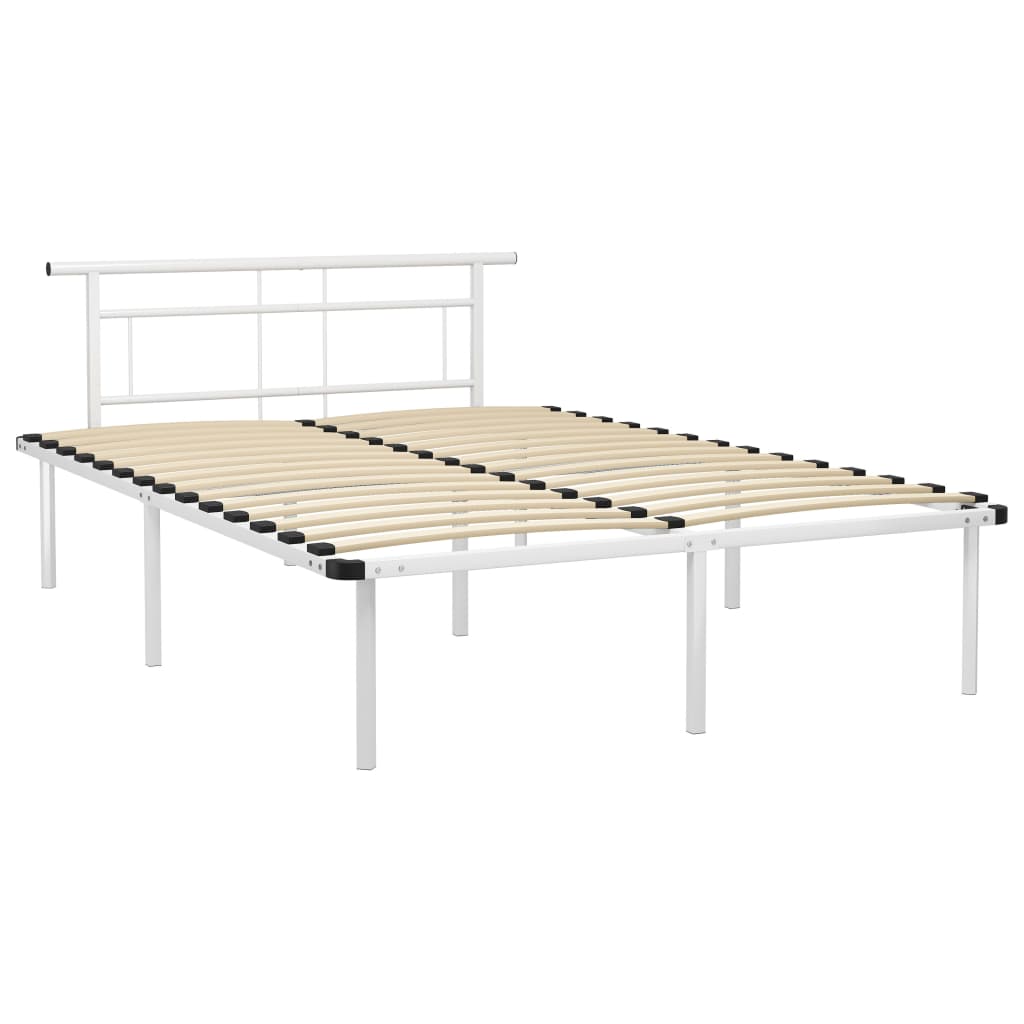 Okvir za krevet bijeli metalni 140 x 200 cm