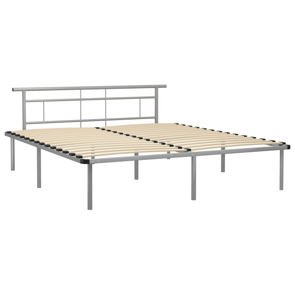 Okvir za krevet sivi metalni 200 x 200 cm