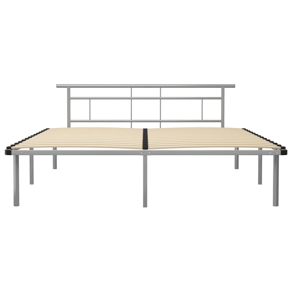 Okvir za krevet sivi metalni 200 x 200 cm