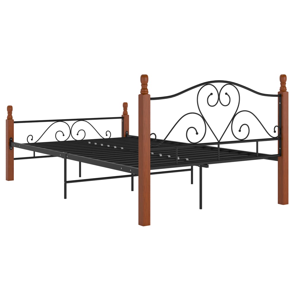 Okvir kreveta crni metalni 120 x 200 cm