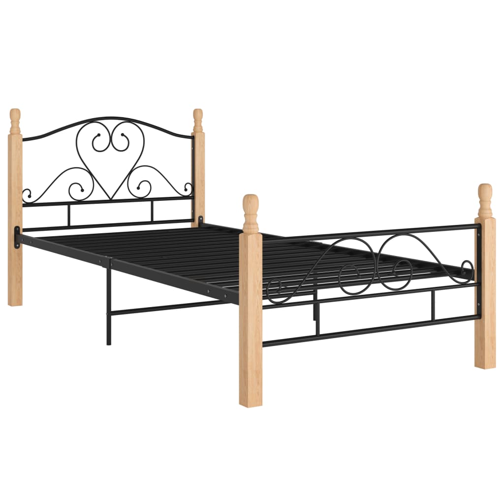 Okvir kreveta crni metalni 90 x 200 cm