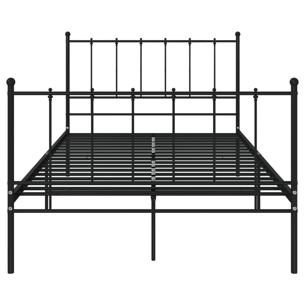 Okvir za krevet crni metalni 120 x 200 cm