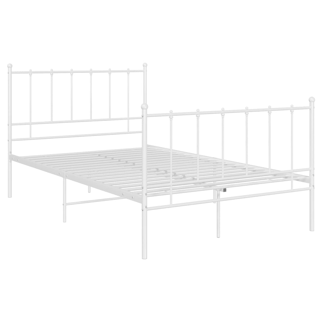 Okvir za krevet bijeli metalni 120 x 200 cm