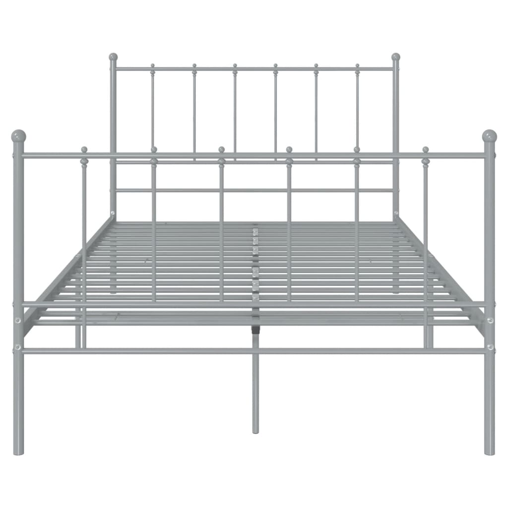 Okvir za krevet sivi metalni 120 x 200 cm