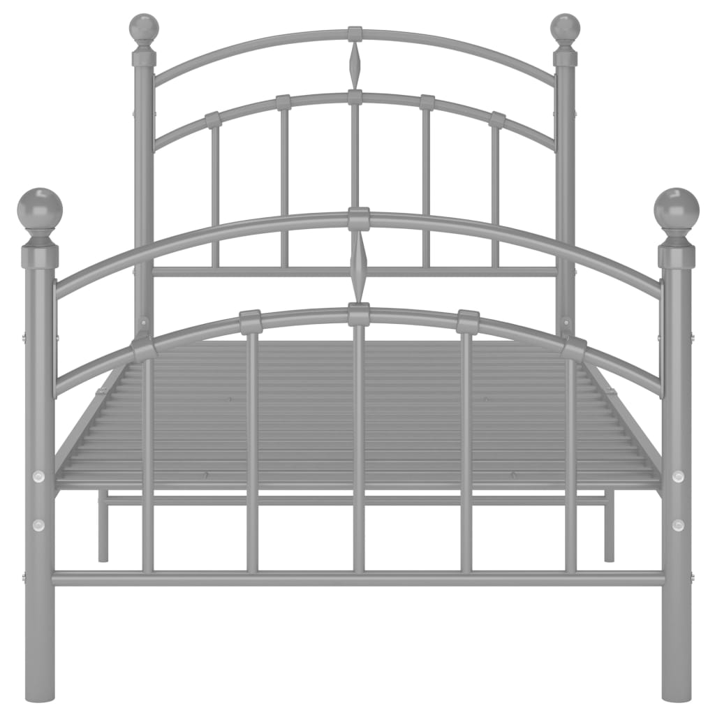 Okvir za krevet sivi metalni 90 x 200 cm