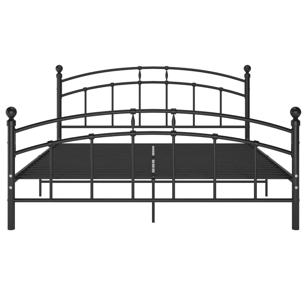 Okvir za krevet crni metalni 160 x 200 cm