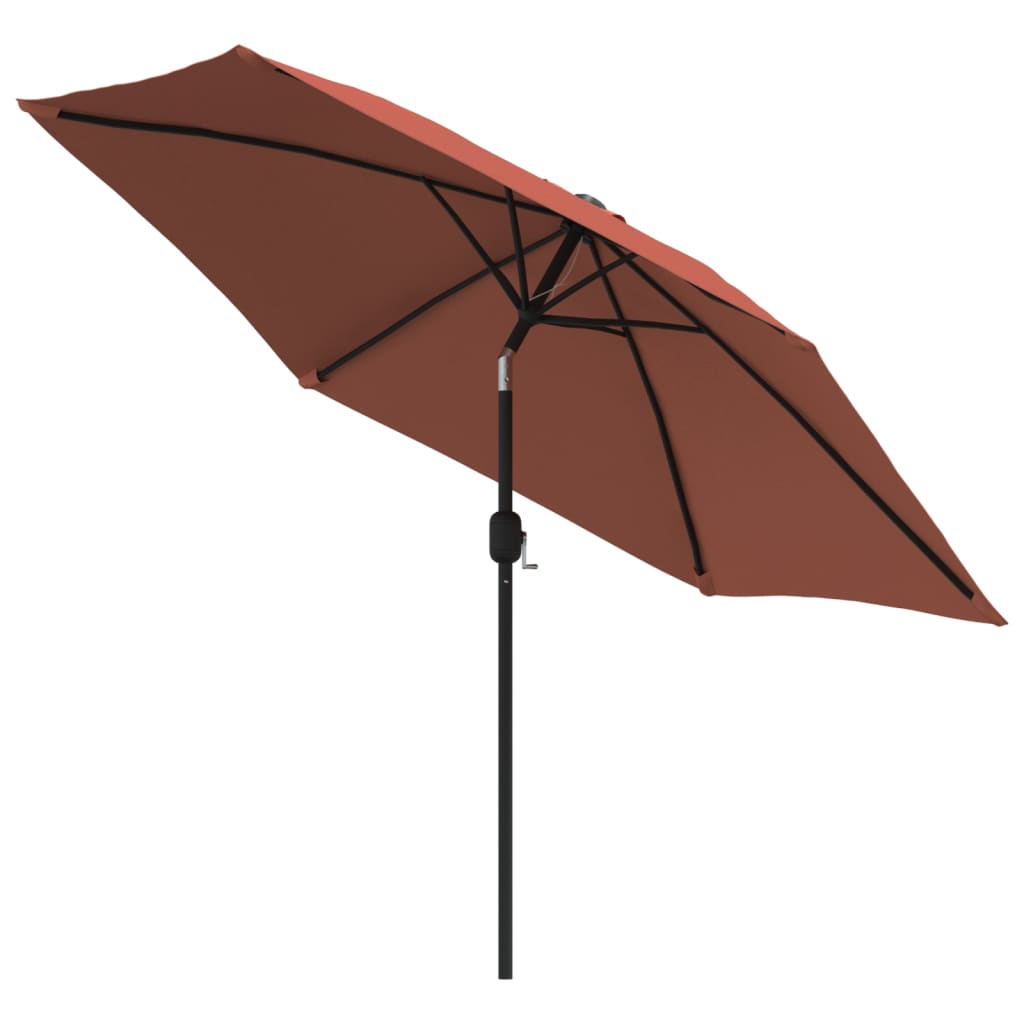 Vrtni suncobran s metalnim stupom 300 cm terakota