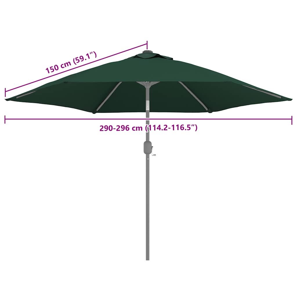 Zamjenska tkanina za vrtni suncobran zelena 300 cm
