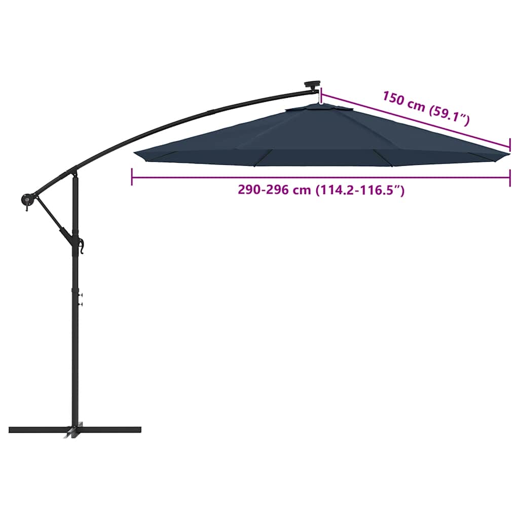 Zamjenska tkanina za konzolni suncobran 300 cm plava