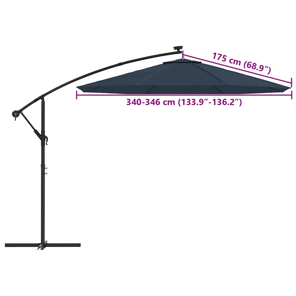 Zamjenska tkanina za konzolni suncobran 350 cm plava