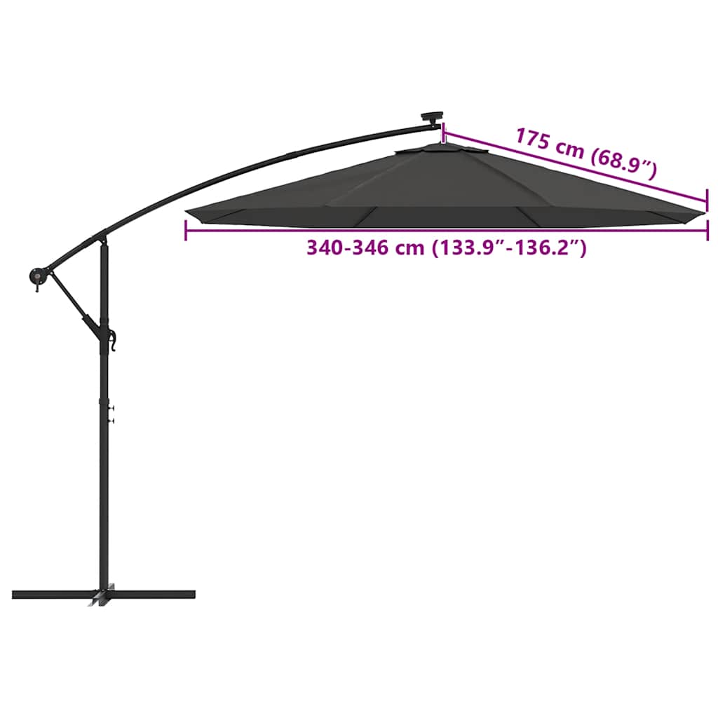 Zamjenska tkanina za konzolni suncobran 350 cm antracit