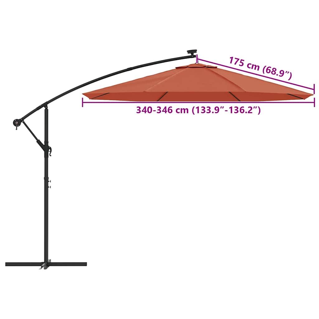 Zamjenska tkanina za konzolni suncobran 350 cm terakota
