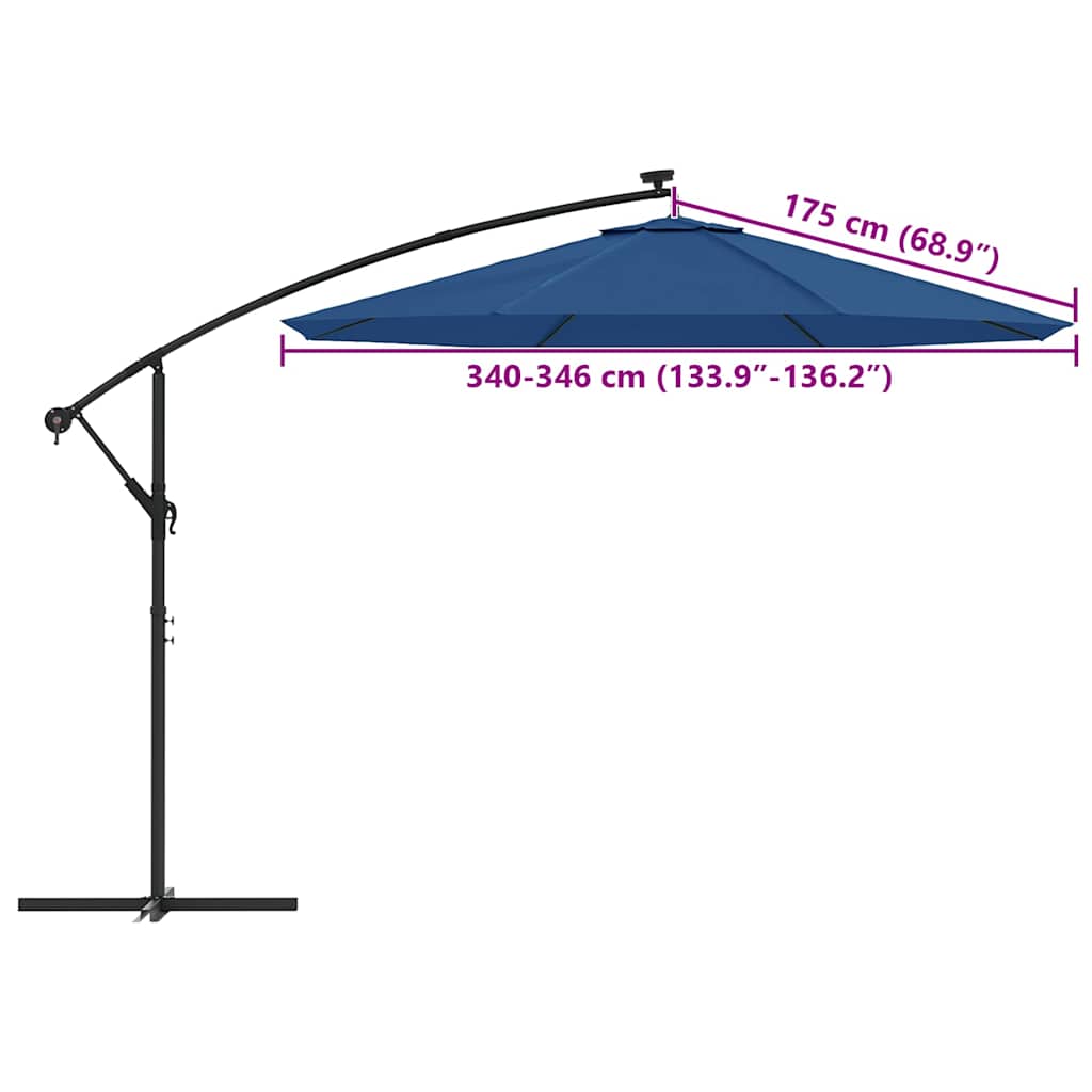 Zamjenska tkanina za konzolni suncobran 350 cm azurno plava