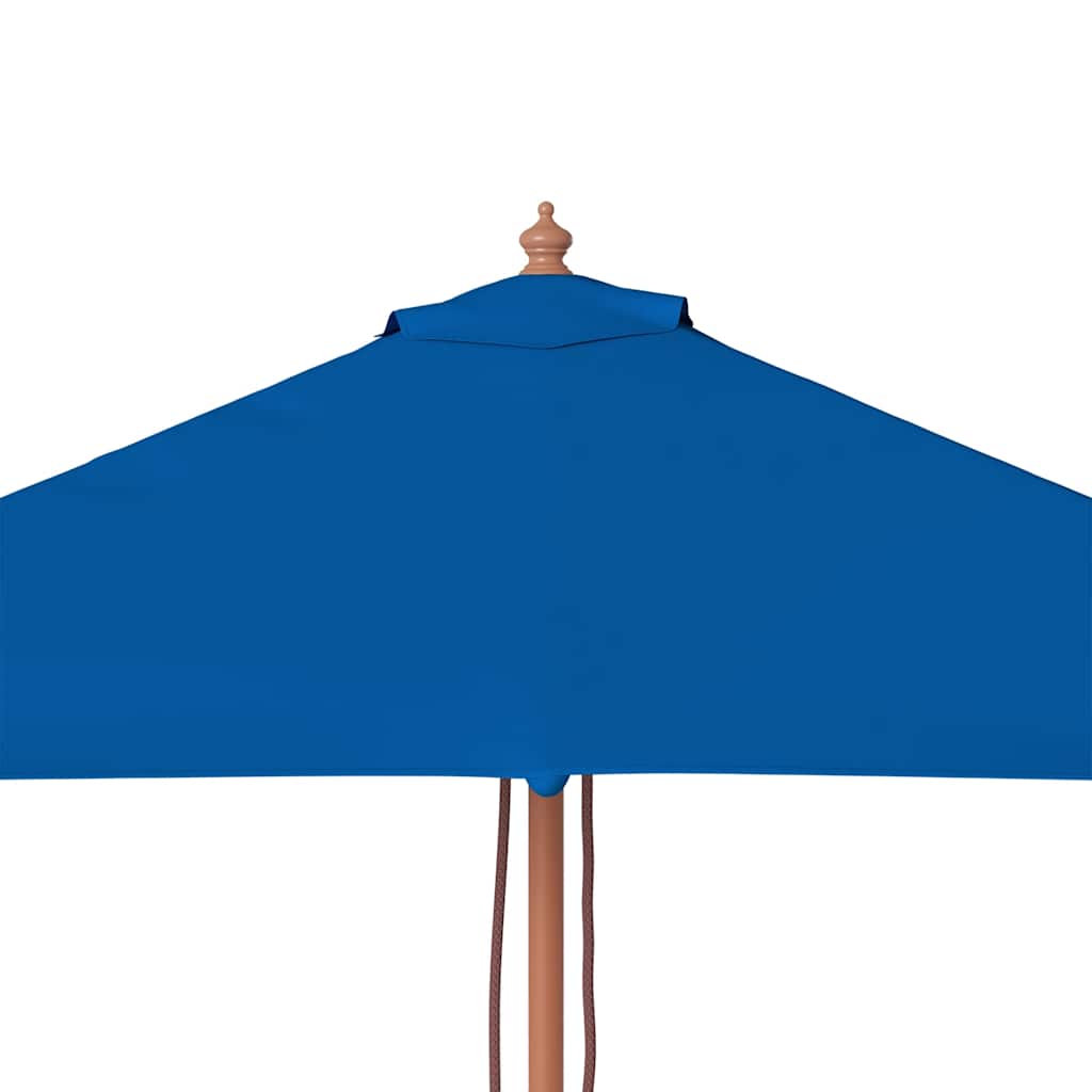 Vrtni suncobran s drvenim stupom 150 x 200 cm plavi