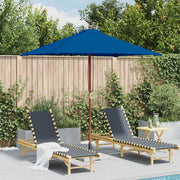 Vrtni suncobran s drvenim stupom 150 x 200 cm plavi