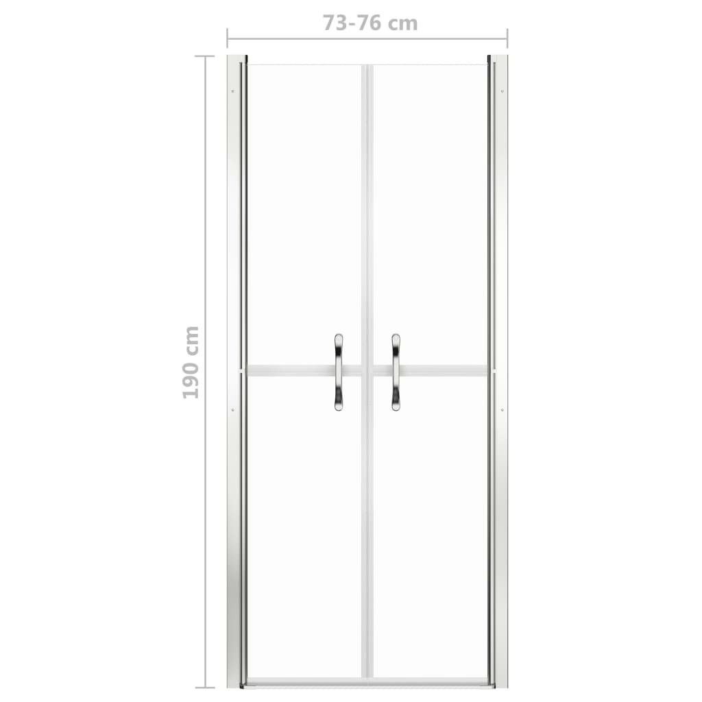Vrata za tuš-kabinu prozirna ESG 76 x 190 cm