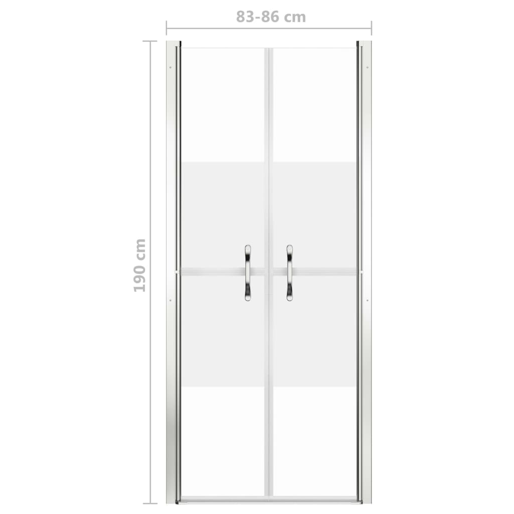 Vrata za tuš-kabinu napola matirana ESG 86 x 190 cm