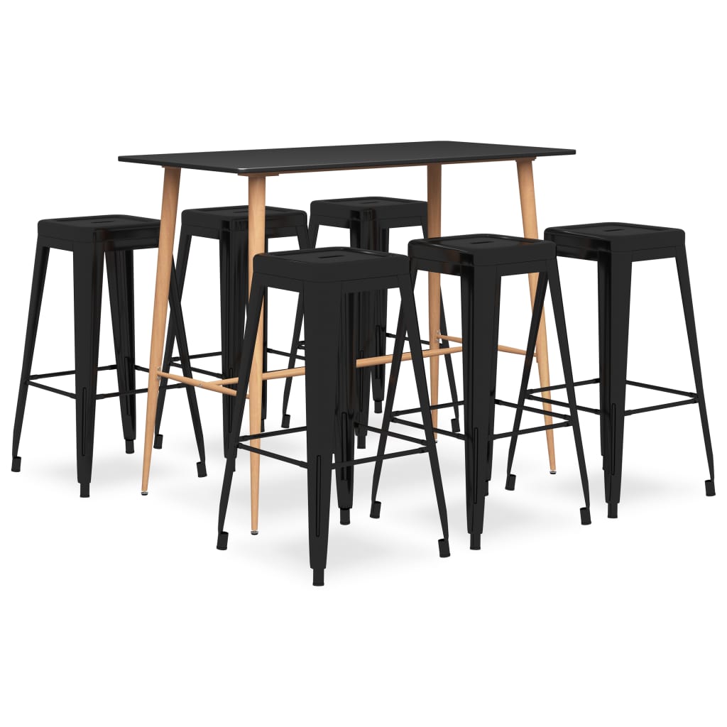 7-dijelni barski set crni