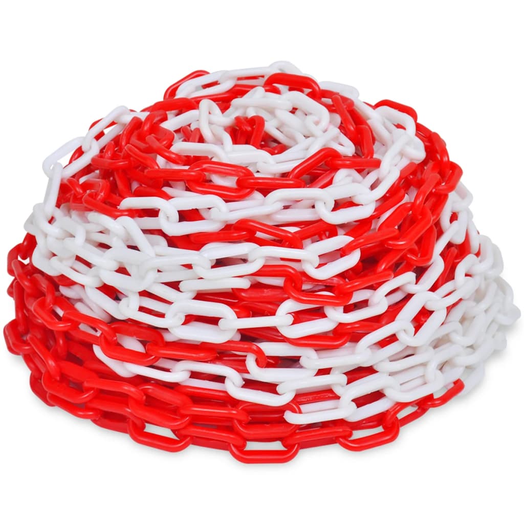 Lanci za upozorenje 2 kom crveno-bijeli plastični 30 m