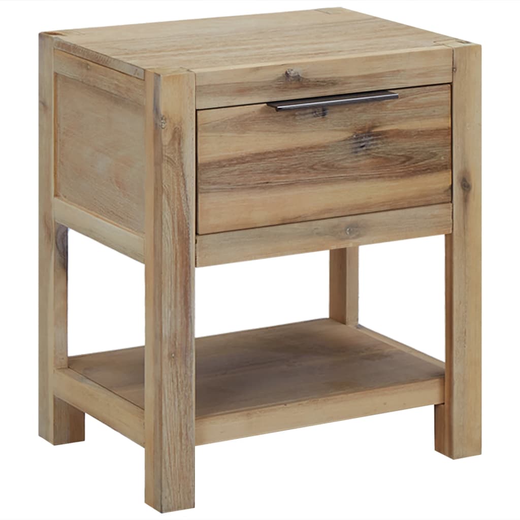 Noćni ormarići s ladicama 2 kom 40x30x48cm masivno drvo bagrema