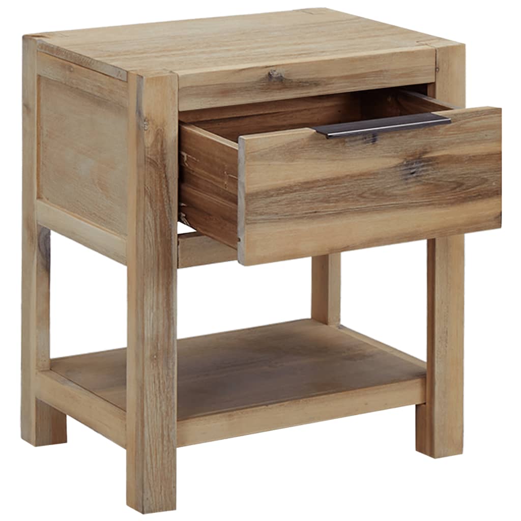 Noćni ormarići s ladicama 2 kom 40x30x48cm masivno drvo bagrema