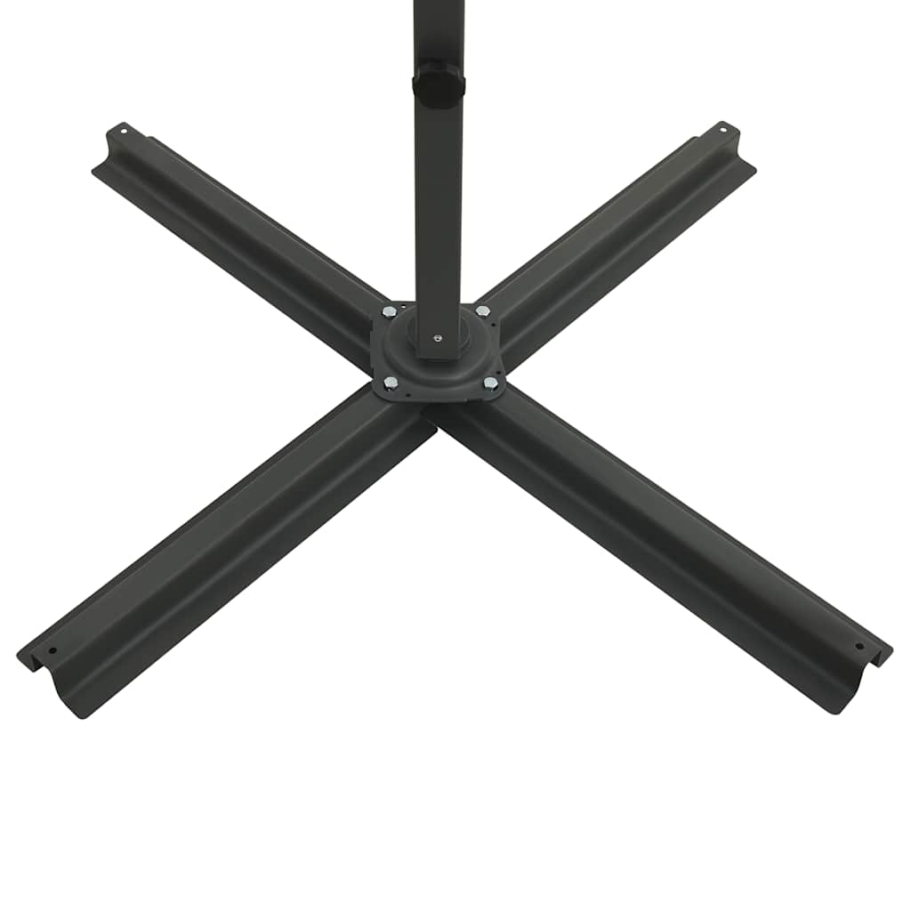 Konzolni vrtni suncobran sa stupom i LED svjetlima 250 cm bordo
