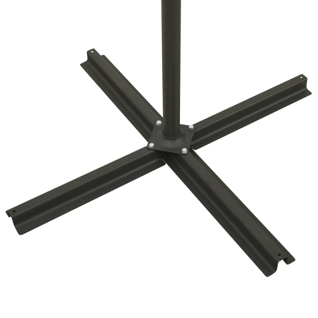 Konzolni vrtni suncobran sa stupom LED 300 cm smeđesivi