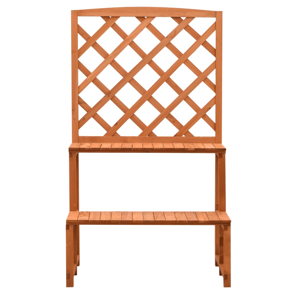 Stalak za biljke s rešetkom narančasti 70x42x120 cm od jelovine