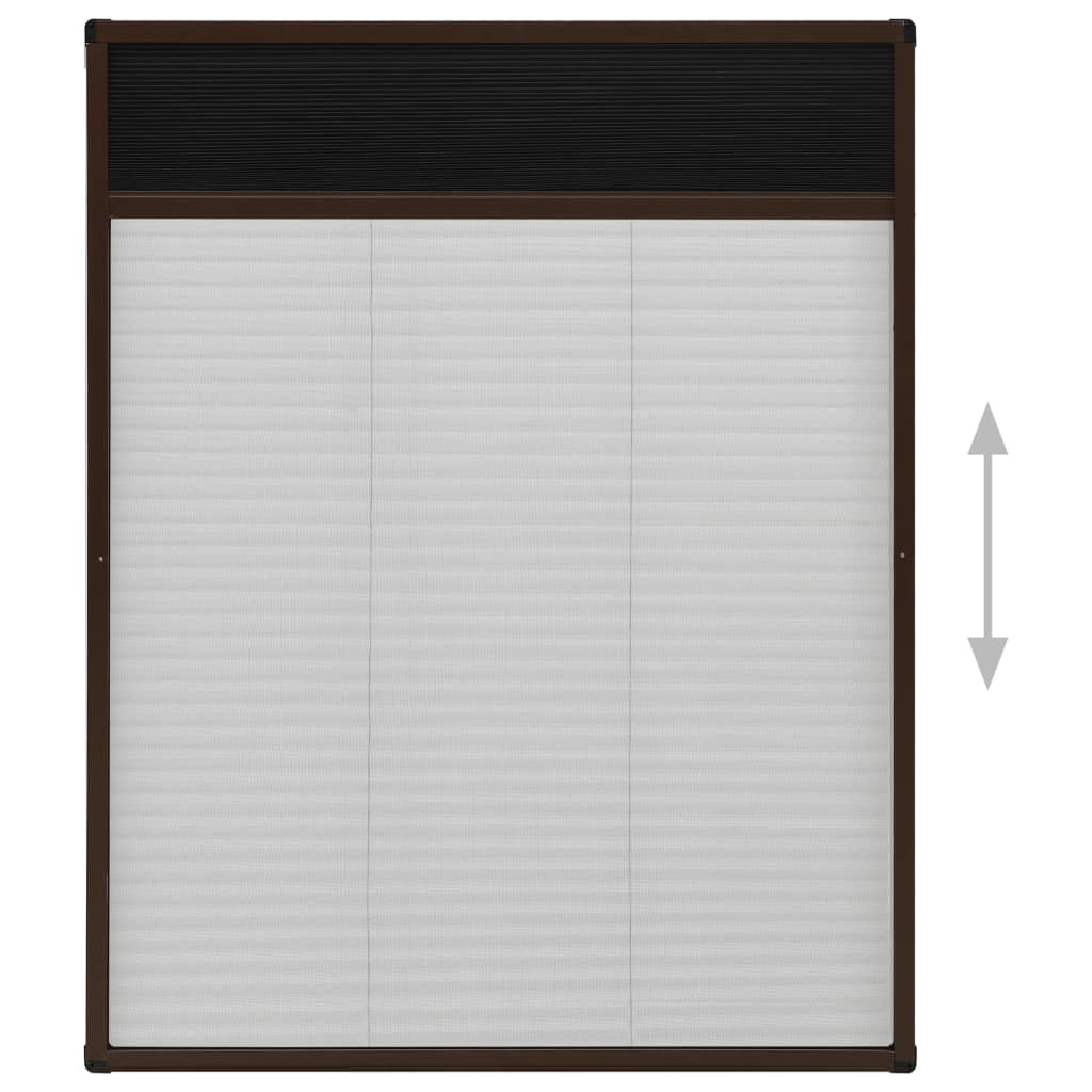 Zaslon protiv insekata za prozore aluminijski smeđi 80 x 100 cm