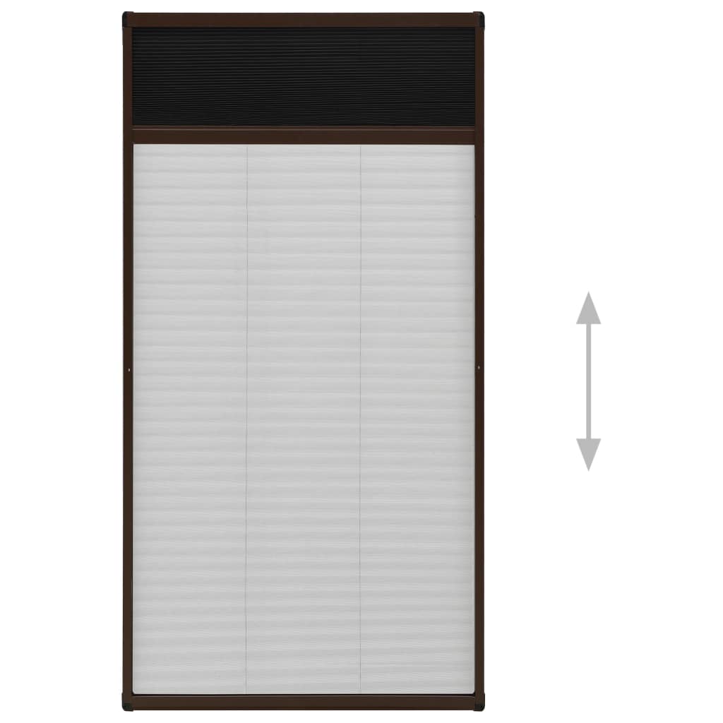 Zaslon protiv insekata za prozore aluminijski smeđi 80 x 160 cm