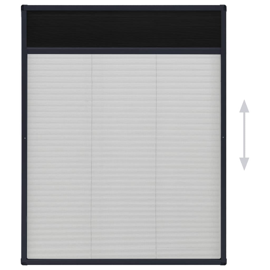 Zaslon protiv insekata za prozore antracit aluminijski 60x80 cm