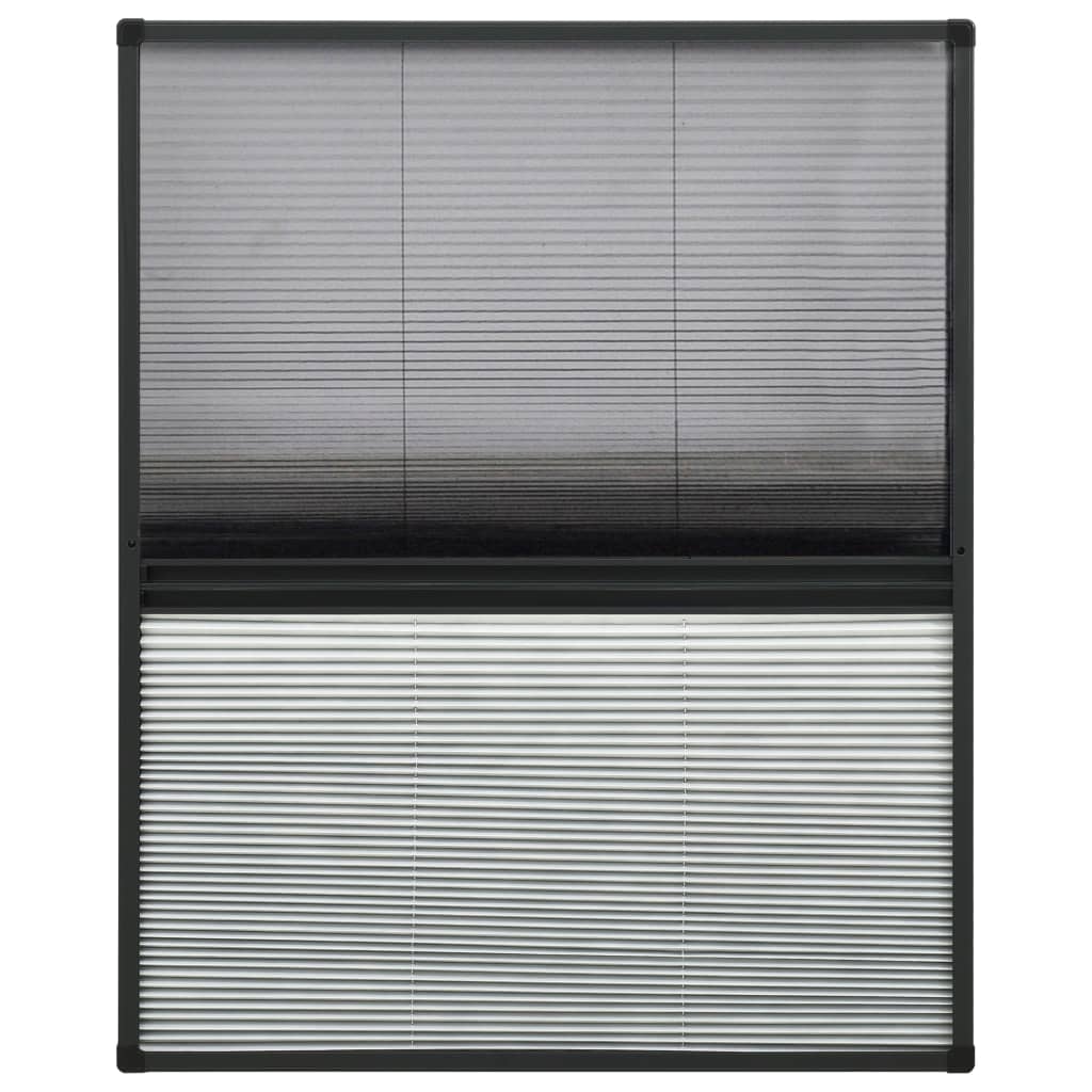 Nabrani zaslon protiv insekata za prozore aluminijski 80x100 cm