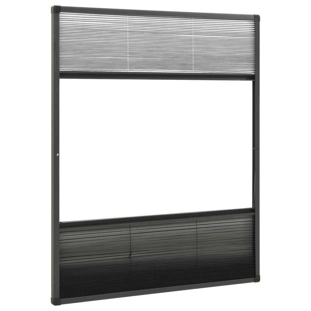 Nabrani zaslon protiv insekata za prozore aluminijski 80x100 cm