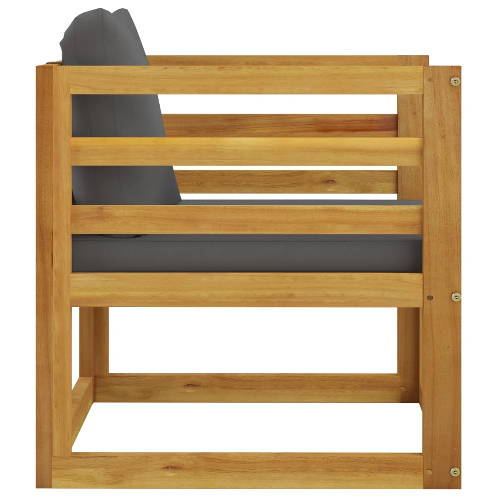 5-dijelna vrtna garnitura od masivnog drva bagrema s jastucima