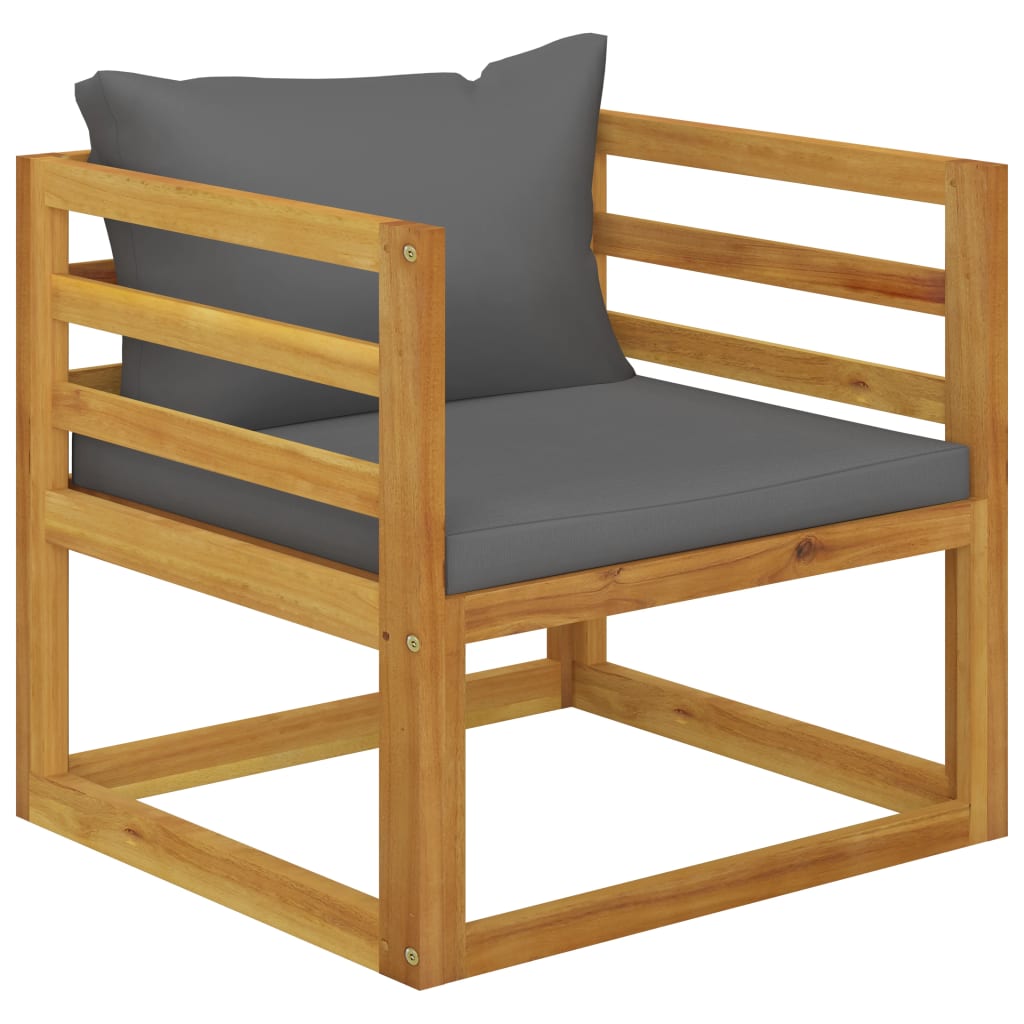7-dijelna vrtna garnitura s jastucima od masivnog drva bagrema