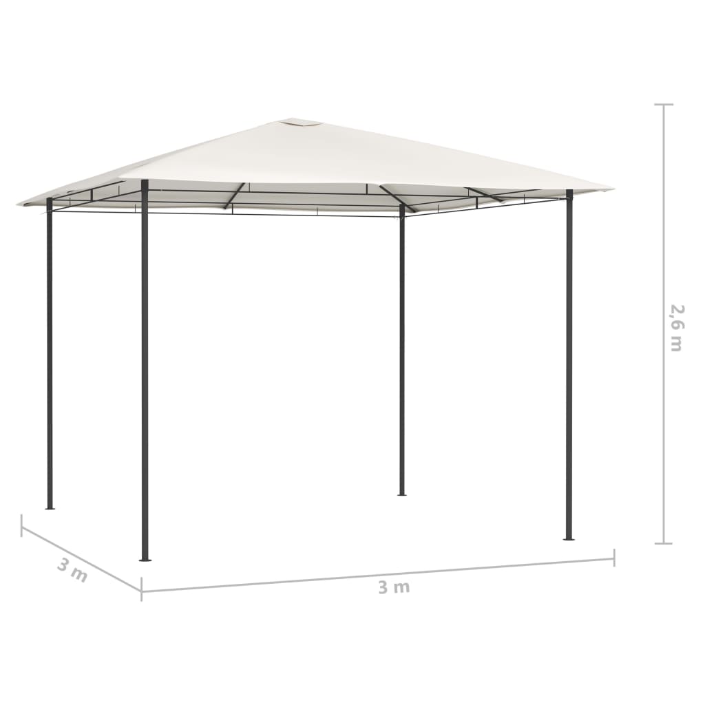 Sjenica 3 x 3 x 2,6 m krem 160 g/m²