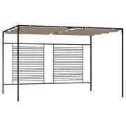 Sjenica s pomičnim krovom 3 x 4 x 2,3 m smeđesiva 180 g/m²