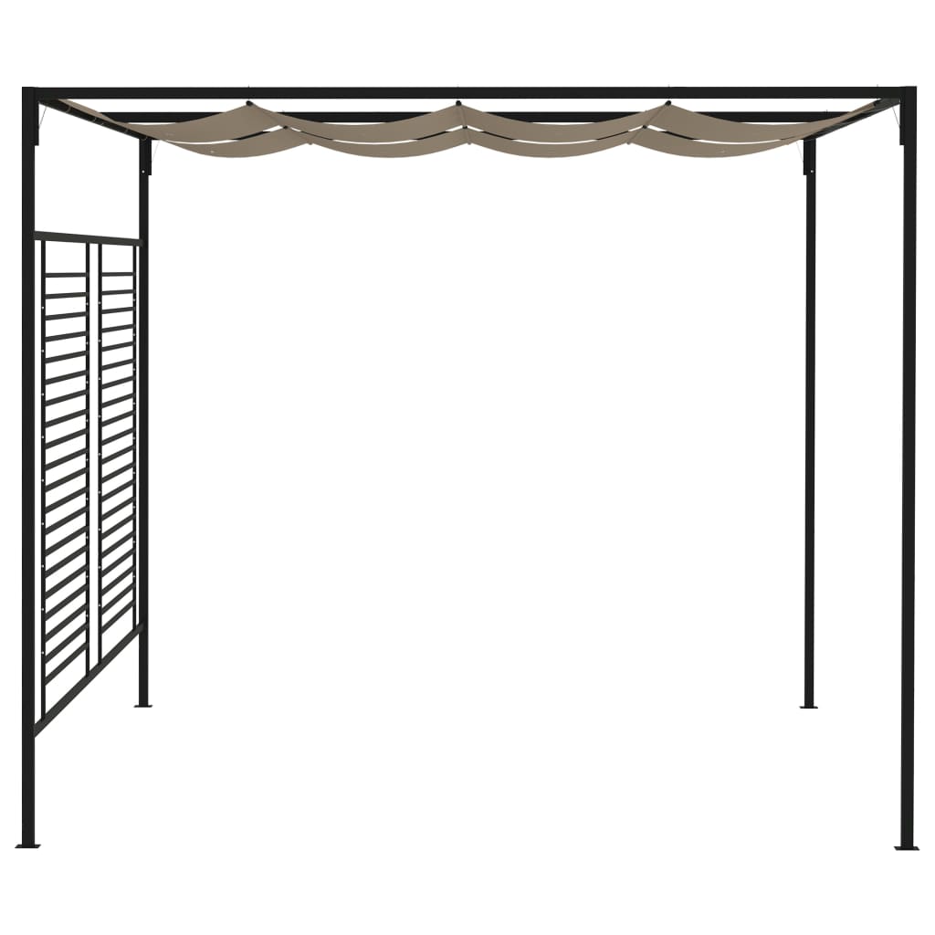Sjenica s pomičnim krovom 3 x 4 x 2,3 m smeđesiva 180 g/m²