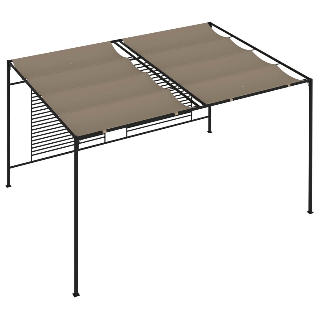 Sjenica s pomičnim krovom 3 x 4 x 2,3 m smeđesiva 180 g/m²