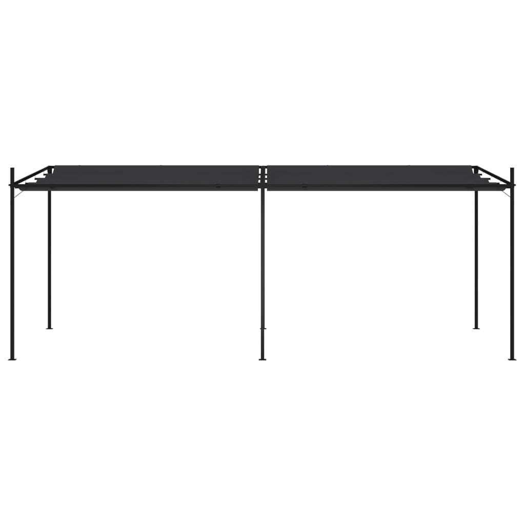 Sjenica s pomičnim krovom 600 x 300 x 233 cm antracit