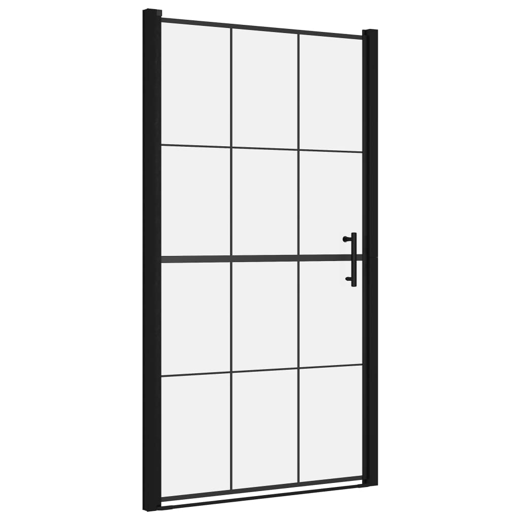 Vrata za tuš od kaljenog stakla 100 x 178 cm crna