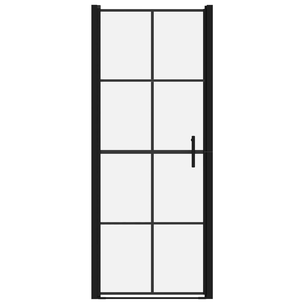 Vrata za tuš od kaljenog stakla 91 x 195 cm crna