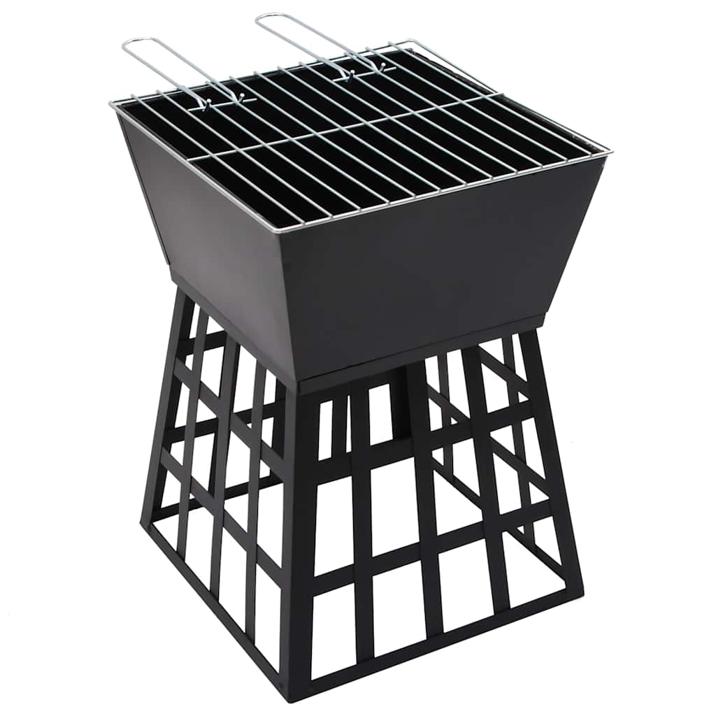 2-u-1 posuda za vatru i roštilj 34 x 34 x 48 cm čelična