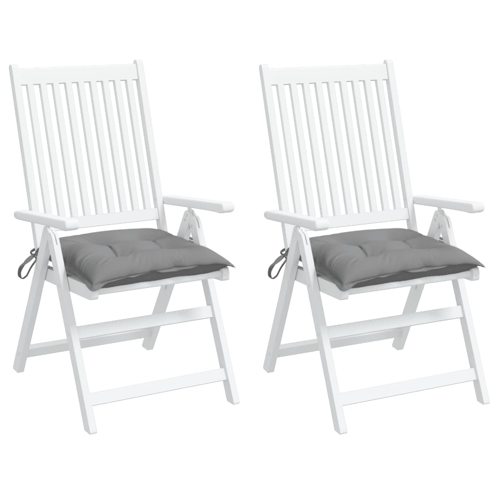 Jastuci za stolice 2 kom sivi 40 x 40 x 7 cm od tkanine Oxford