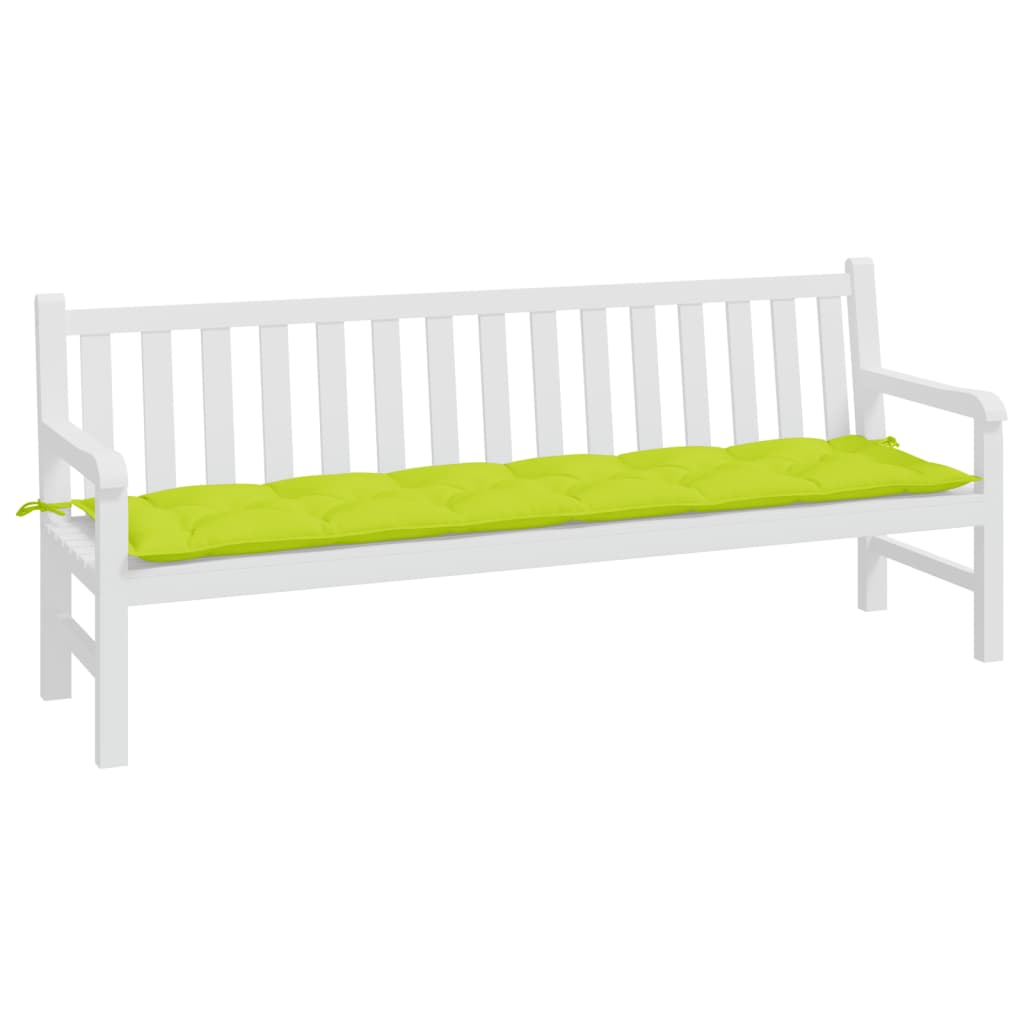 Jastuk za vrtnu klupu jarkozeleni 200x50x7 cm od tkanine Oxford