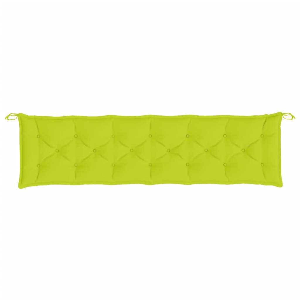Jastuk za vrtnu klupu jarkozeleni 200x50x7 cm od tkanine Oxford