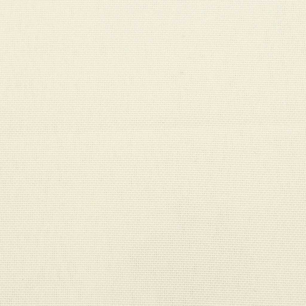 Jastuk za vrtnu klupu krem bijeli 120x(50+50)x7 cm od tkanine