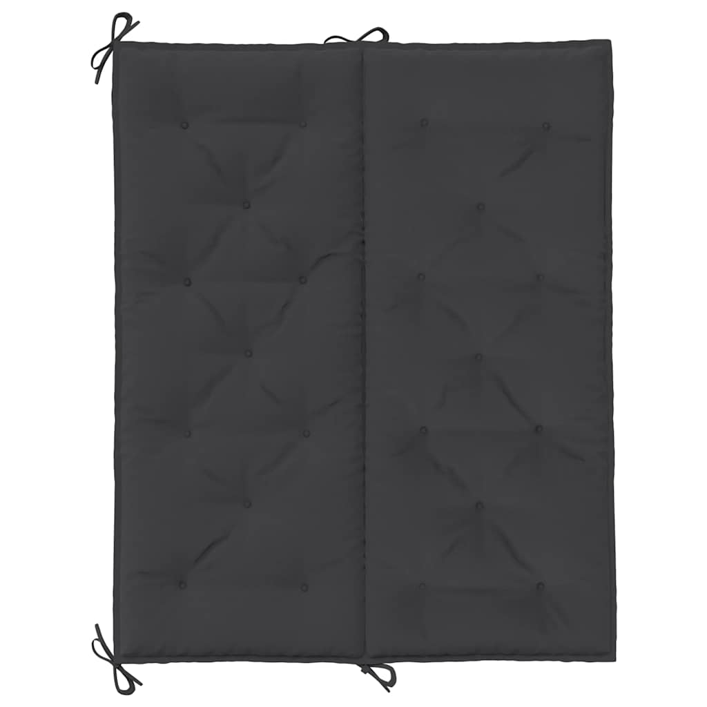 Jastuk za vrtnu klupu crni 120 x (50+50) x 7 cm tkanina Oxford