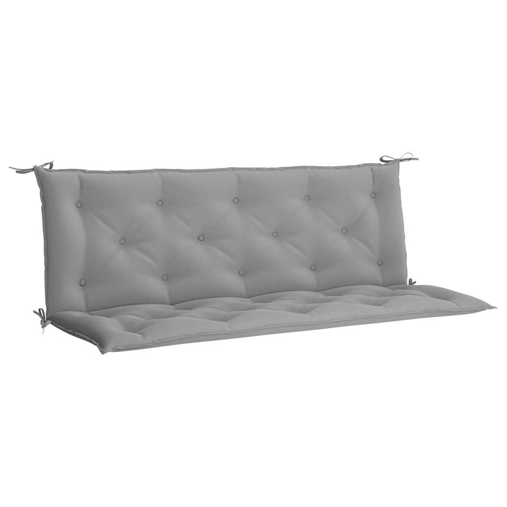 Jastuk za vrtnu klupu sivi 150 x (50+50) x 7 cm tkanina Oxford